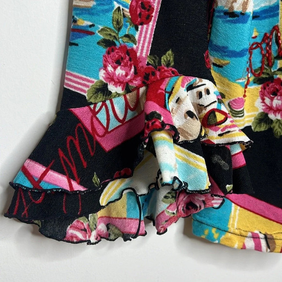 VANITY Y2K Lizzie McGuire Novelty Print Ruffle Sleeve Bon Voyage Blouse - Picture 4 of 11